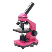 Микроскоп школьный Эврика 40х-400х в кейсе, фуксия
