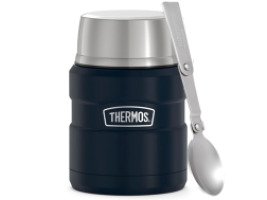 Термос для еды THERMOS KING SK-3000 MMB 0,47L, складная ложка, черный