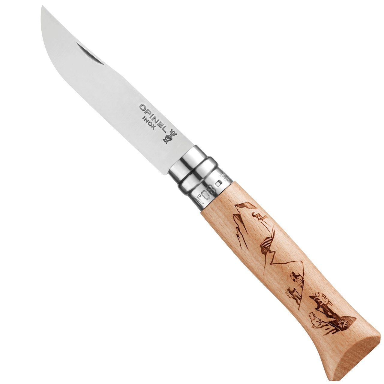 Нож Opinel №8 Alpine adventures, пеший туризм