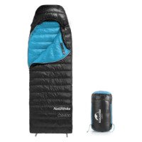 Мешок спальный Naturehike CW400 NH18C400-D с утиным пухом, размер M, черный