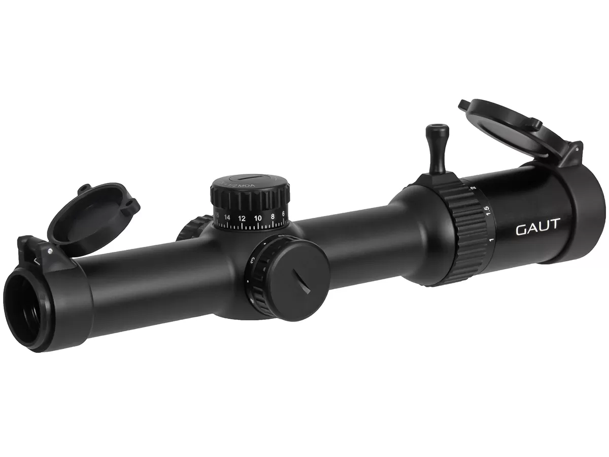 Прицел Gaut Obsidian 1-8x24, сетка 62 (Half MD), 1/2 МОА