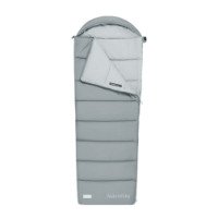 Спальный мешок Naturehike CNK2350WS023 MS300 с капюшоном, серый, молния слева