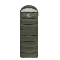 Спальный мешок Naturehike U Series Двойной хлопок осень-зима хаки зеленый U350S, молния слева