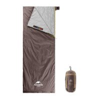 Спальный мешок Naturehike NH21MSD09 мини LW180, размер XL, коричневый, молния слева