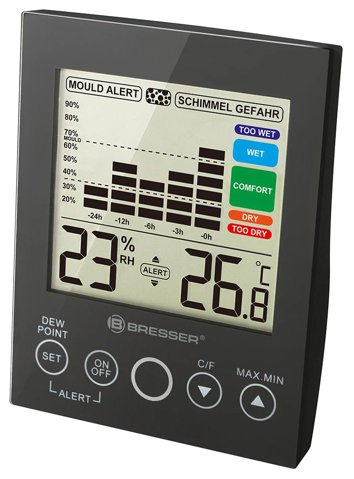 Гигрометр Bresser Mould Alert, черный