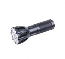 Фонарь аккумуляторный SAINT TORCH 30, 3 диода CREE XHP 50B, 5600Lum, 7 режимов, аккум. 10400mAh +ремень +сумка, +футляр для мелочей, функция аккумуляторной батареи, IPX-7, вес 728г