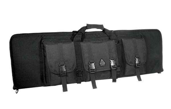 Чехол-рюкзак UTG тактический, на несколько единиц оружия, 107х6,6х33см., цвет - Black, 3 внешних съемных кармана, вес 2,7кг.