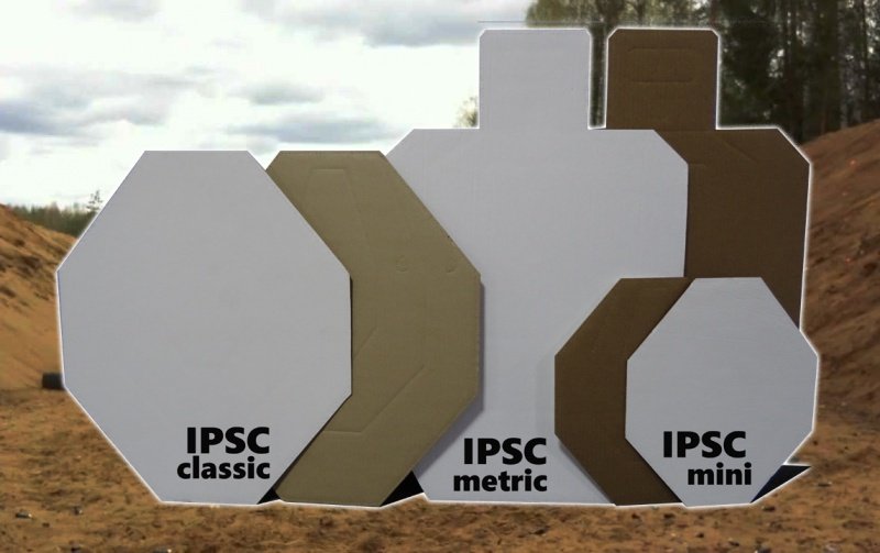 Мишень IPSC классическая (с белой стороной) 580*460мм, гофрокартон Т23