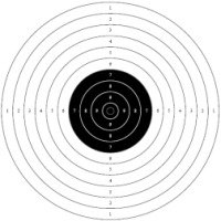 Мишень №9 для пневматических пистолетов 10 м, 170х170 мм, 50 шт