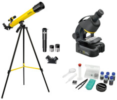 Набор Bresser National Geographic: телескоп 45/600 AZ и микроскоп 40–640x