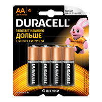 Щелочные батарейки Duracell Basic AA, 4УП, 4 шт