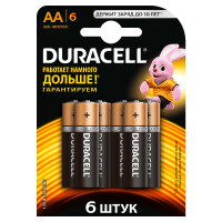 Щелочные батарейки Duracell Basic AA, 6УП, 6 шт