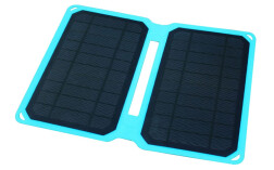 Портативная солнечная панель Soshine SC10W, 10Вт, голубая, с кабелем