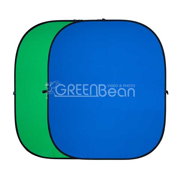 Двухсторонний тканевый фон хромакей GreenBean Twist 180 х 210 B/G