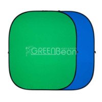 Двухсторонний тканевый фон хромакей GreenBean Twist 240 х 240 B/G