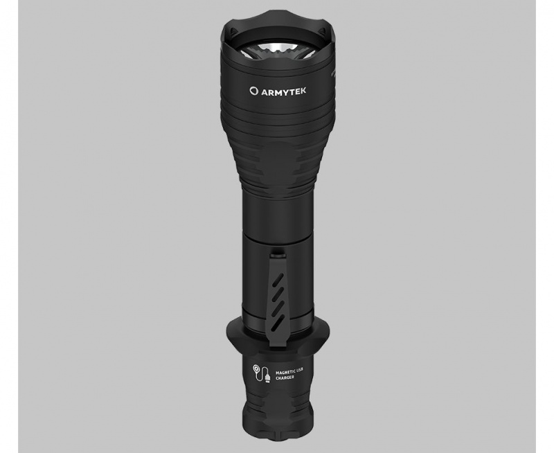 Фонарь подствольный Armytek Viking Pro Magnet USB XHP50.2, 2050 lm, теплый, до 286м, 1x18650, IP68, 126г, F07701W