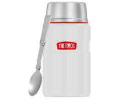 Термос для еды Thermos King SK-3020 0.71л, складная ложка, белый